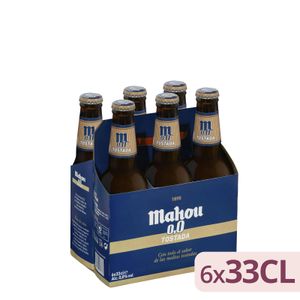 Cerveza 0,0% sin alcohol tostada Mahou