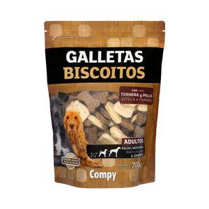 Snack galletas perro adulto con pollo y ternera Compy razas medianas y grandes