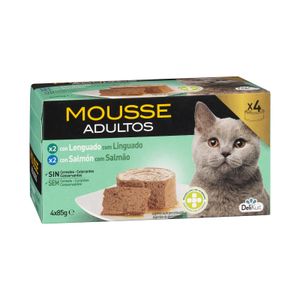 Mousse con lenguado y salmón gato adulto Delikuit