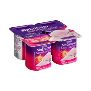 Yogur sin lactosa sabor fresa Hacendado