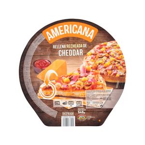 Pizza americana rellena de cheddar Hacendado ultracongelada