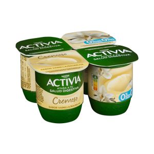 Bífidus cremoso desnatado vainilla Activia 0% m.g 0% sin azúcares añadidos