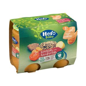 Papilla lentejas con verduritas Hero baby recetas caseras +8 meses