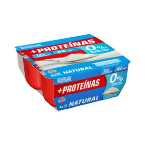 Postre lácteo natural +Proteínas Hacendado 0% m.g 12 g proteínas