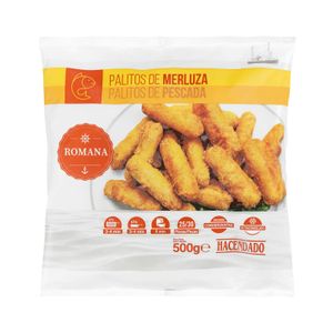 Palitos de merluza a la romana Hacendado ultracongelados