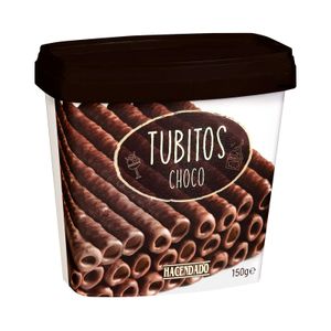 Tubitos bañados chocolate negro Hacendado