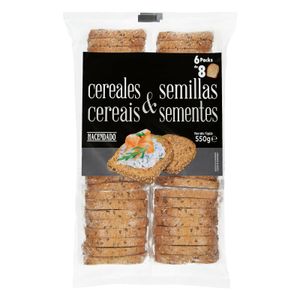 Pan tostado cereales y semillas Hacendado