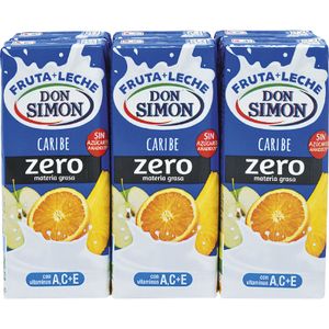 Fruta Leche Caribe Zero. Pack de 6