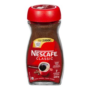 Café soluble descafeinado Nescafé classic