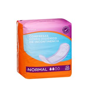 Compresa sin alas de incontinencia Deliplus Normal