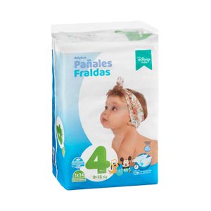 Pañales bebé talla 4 de 9-15 kg Deliplus