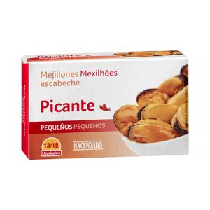 Mejillones picantes en escabeche Hacendado pequeños