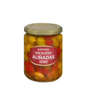 Aceitunas manzanilla aliñadas Hacendado sin hueso