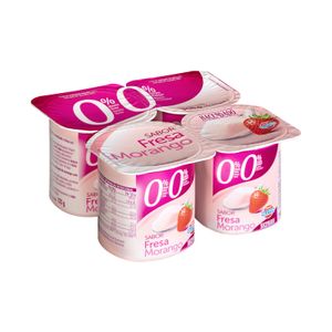 Yogur sabor fresa Hacendado 0% m.g 0% sin azúcares añadidos