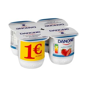 Yogur sabor fresa Danone