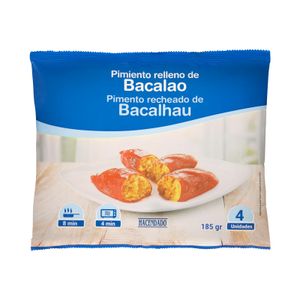 Pimientos del piquillo rellenos de bacalao Hacendado ultracongelados