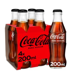 Refresco Cola Zero Pack 4 Botellas Vidrio