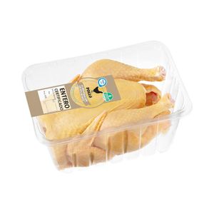 Pollo certificado entero alimentado con un 50% de maíz