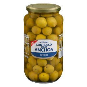 Aceitunas manzanilla sabor anchoa Hacendado con hueso