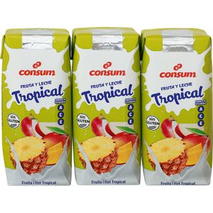 Zumo con Leche Tropical