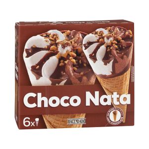 Helado cucurucho choco nata Hacendado