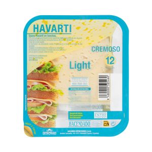 Queso lonchas cremoso light havarti de vaca Hacendado