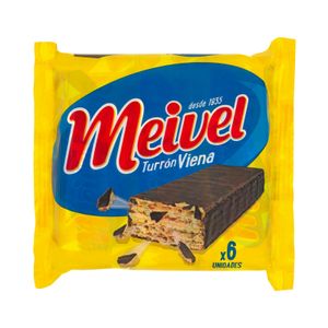 Barritas de barquillo Meivel rellenas de turrón Viena