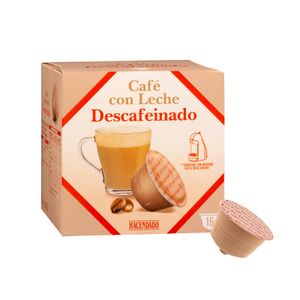 Café con leche en cápsula descafeinado Hacendado