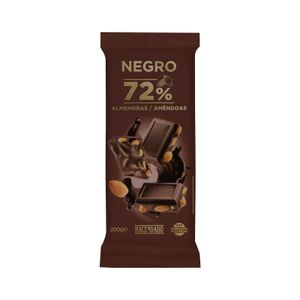 Chocolate negro 72% de cacao Hacendado con almendras enteras