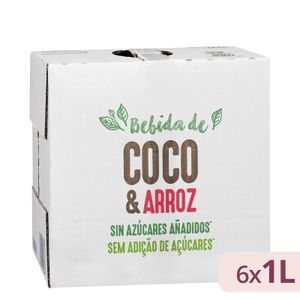 Bebida de coco y arroz sin azúcares añadidos Hacendado