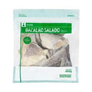 Trozos de bacalao salado