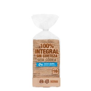 Pan de molde 100% integral sin corteza Hacendado 0% azúcares añadidos