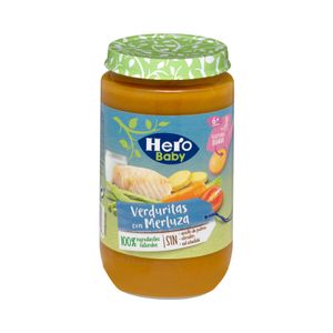 Papilla verduritas con merluza Hero baby +6 meses