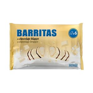 Barritas de barquillo Hacendado con relleno cremoso cubiertas de chocolate blanco