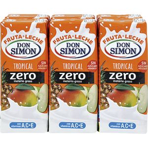 Fruta Leche Tropical Zero. Pack de 6