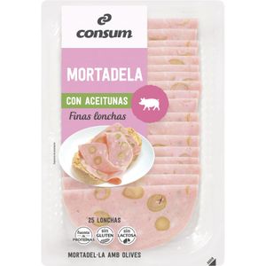 Mortadela con Aceitunas Finas Lonchas