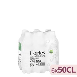 Agua mineral con gas pequeña Cortes