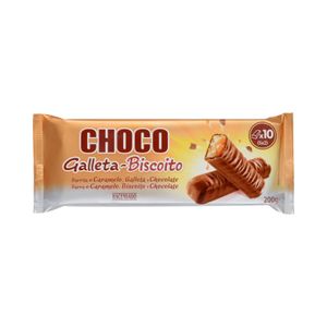 Barritas de galleta y caramelo Hacendado bañadas de chocolate con leche