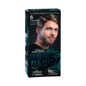 Tinte cabello hombre 5 castaño natural Deliplus 0% amoníaco