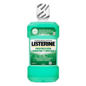 Enjuague bucal protección dientes y encías Listerine menta