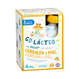 Yogur líquido infantil con cereales y miel Go-Lácteo +8 meses