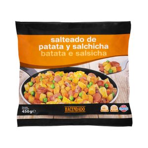 Salteado de patata y salchicha Hacendado ultracongelado