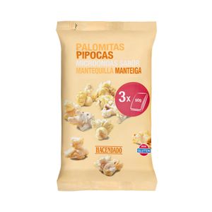 Palomitas de maíz sabor mantequilla Hacendado para microondas