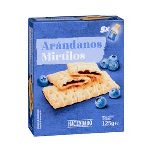 Barritas de galleta rellenas de arándanos Hacendado