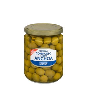 Aceitunas manzanilla sabor anchoa Hacendado con hueso