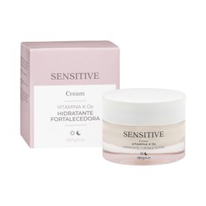 Crema facial hidratante y fortalecedora Deliplus Sensitive con vitamina K Ox