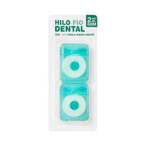 Hilo dental con cera y sabor menta