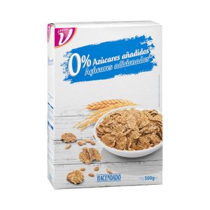 Cereales copos de trigo integral y arroz Hacendado 0% azúcares añadidos