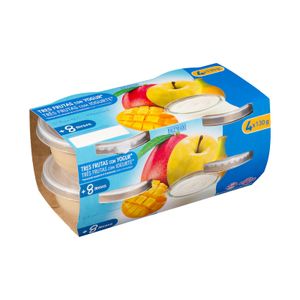 Papilla tres frutas con yogur +8 meses Hacendado