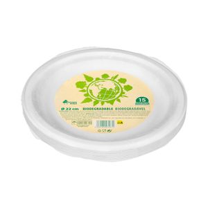 Plato llano biodegradable Bosque Verde